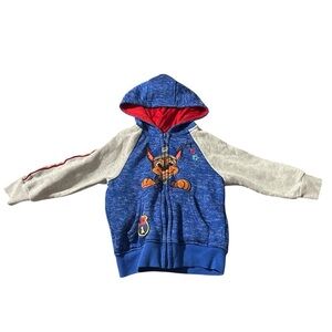 Nickelodeon Blue and Gray Hoodie with Red Accents